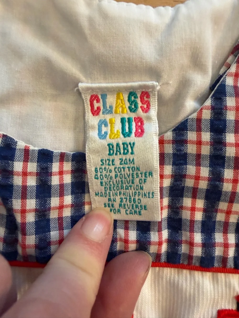 Vintage class club baby romper size 24 months